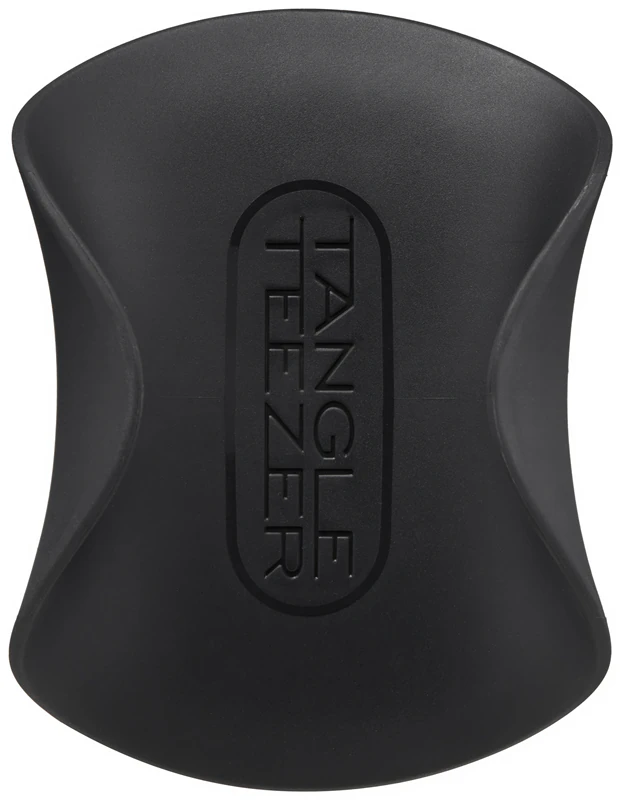 Escova Tangle Teezer para couro cabeludo, preta, para massagem no couro cabeludo.
