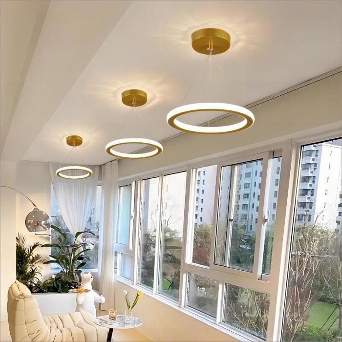 Lámpara de techo LED WOTTES de Ø20 cm, luz blanca fría, acabado dorado, lámpara de techo redonda moderna, adecuada para baño y sala de estar.