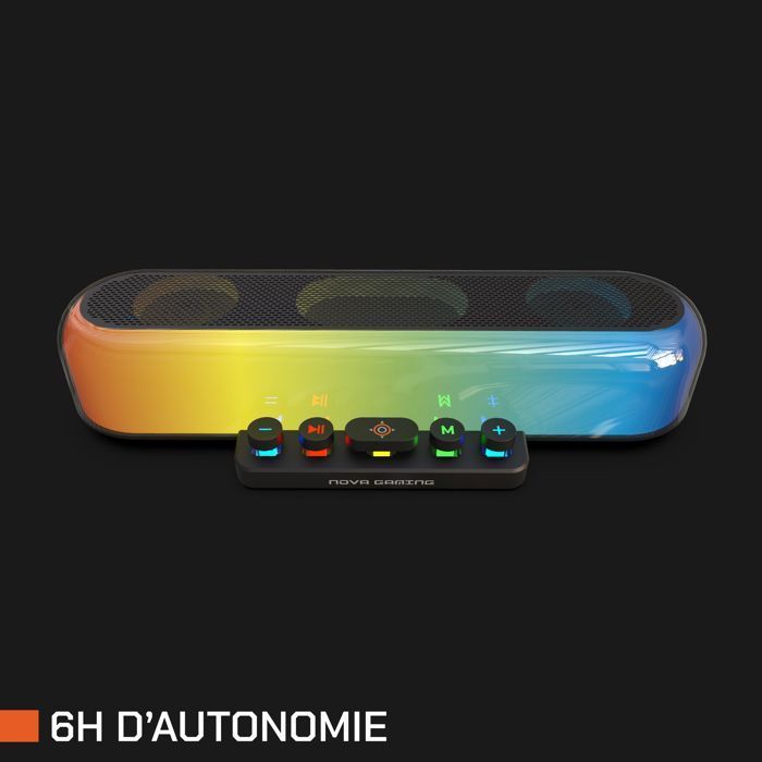 Barre de son gaming - NOVA GAMING - Ursae - LED RGB - Noir