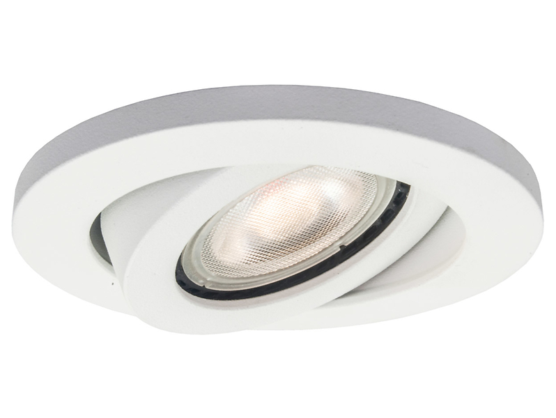 Oczko podtynkowe Lagos metalowe 8,6 cm białe