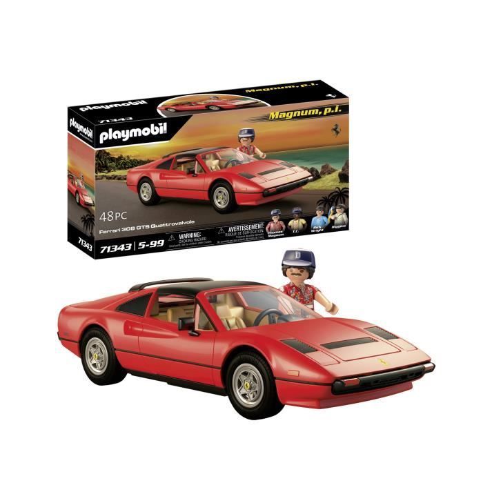 PLAYMOBIL 71343 Magnum Ferrari 308GT, Klassieke auto's, Volwassenen, Verzamelauto, 48 onderdelen
