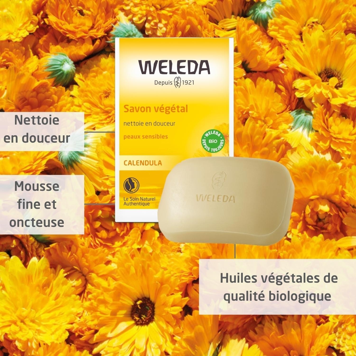 Weleda Savon végétal au Calendula