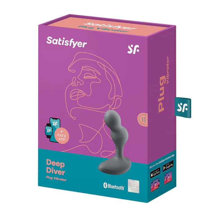 Satisfyer Masażer Deep Diver Connect App Grey Masażer intymny