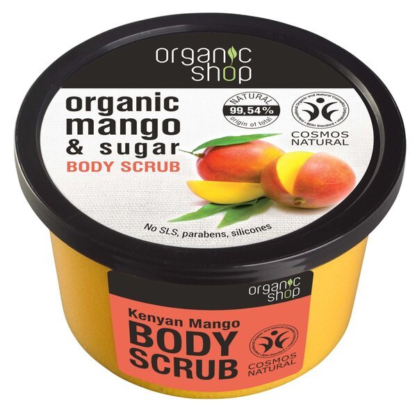 Organic Shop atjaunojošais mango un cukura ķermeņa skrubis<br>250ml