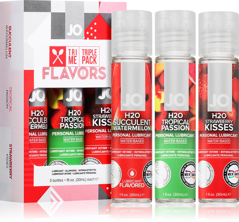 Conjunto de lubrificantes System JO Tri-Me Triple Pack Flavors