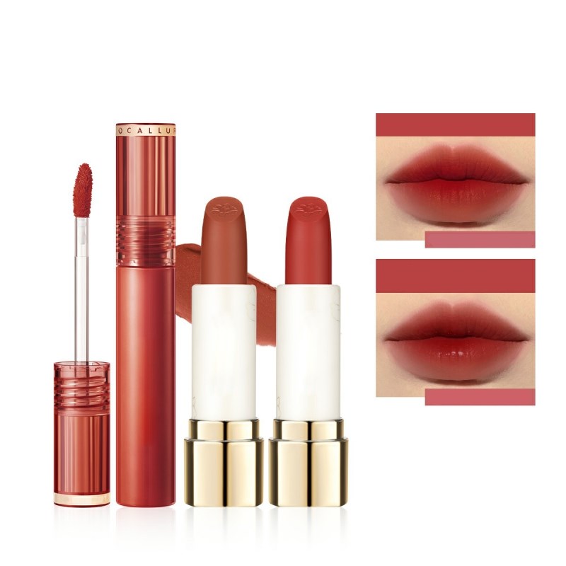 Batom Matte Gloss, Efeito Ombré Suave e Macio, Alta Pigmentação, Longa Duração, Ideal para Aplicar nos Lábios.