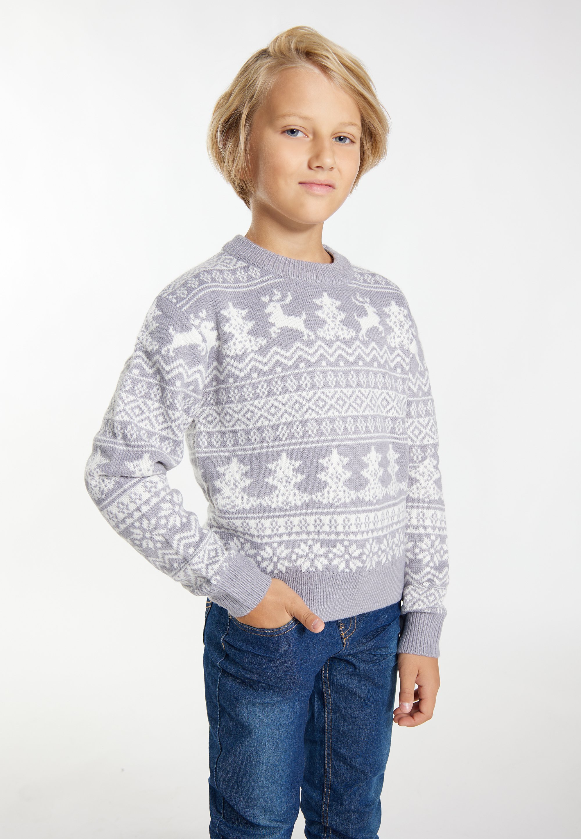 Mo Jumper - gris blanc