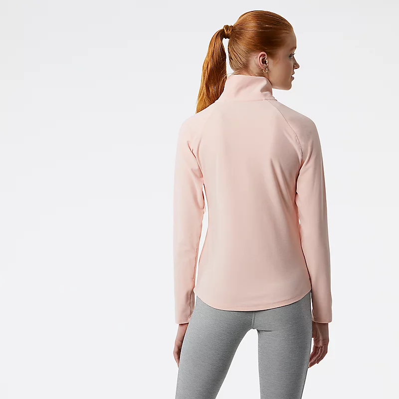Calça esportiva feminina Spacedye com zíper até a metade - Rosa Mesclado