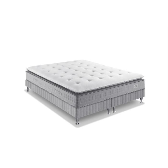 Ensemble matelas sommier 160 x 200 (Sommier 2x80) SIMMONS Hauteur 29 cm - Ressorts ensachés Sensoft - Fabriqué en France -  SW5