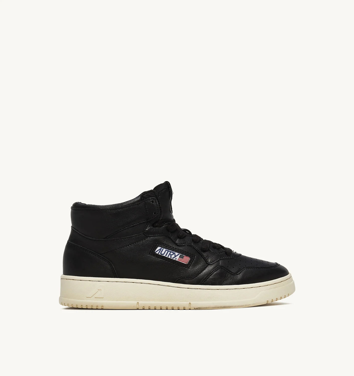Adidași Medalist Mid din piele moale de capră neagră