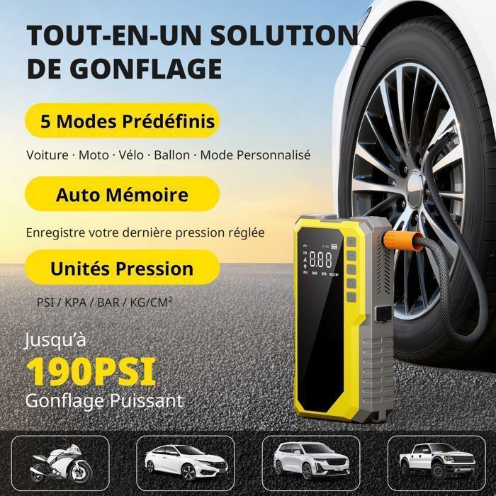 Arrancador portátil de batería para coche de 16800 mAh, 4500 A, 12 V, para gasolina de 10 L y diésel de 9 L, con luz LED y puerto USB-C.