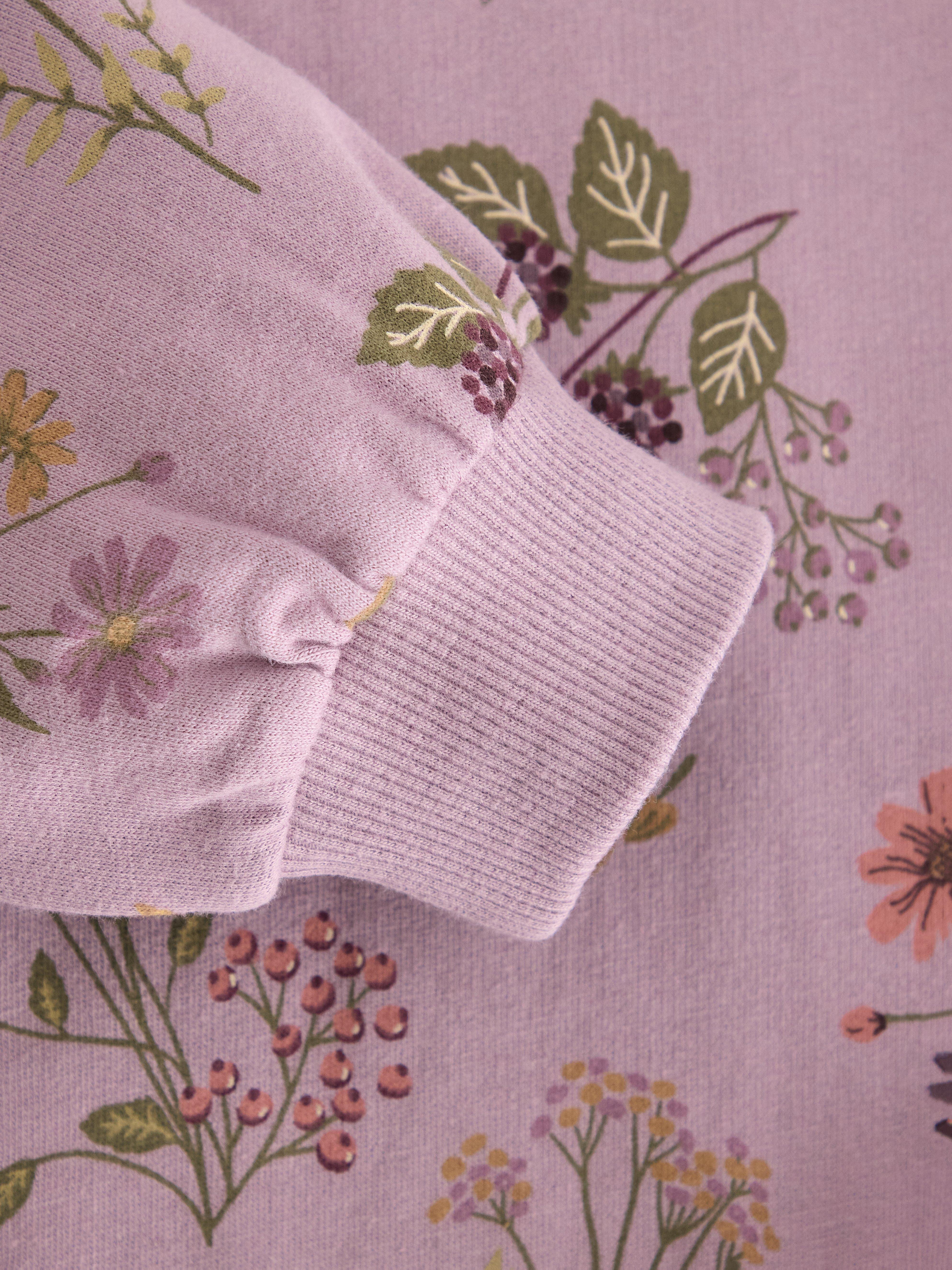 Sweatshirt med borstad insida Light Dusty Lilac