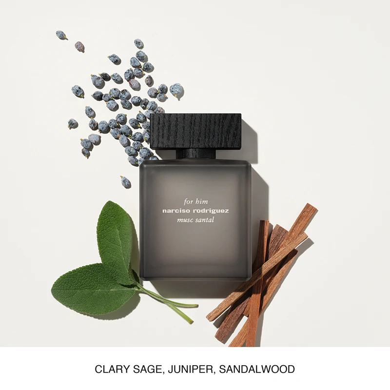 narciso rodriguez for him musc santal eau de parfum para homens