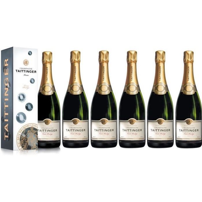 Taittinger Brut Cuvée Prestige Champagne - 75 cl x6