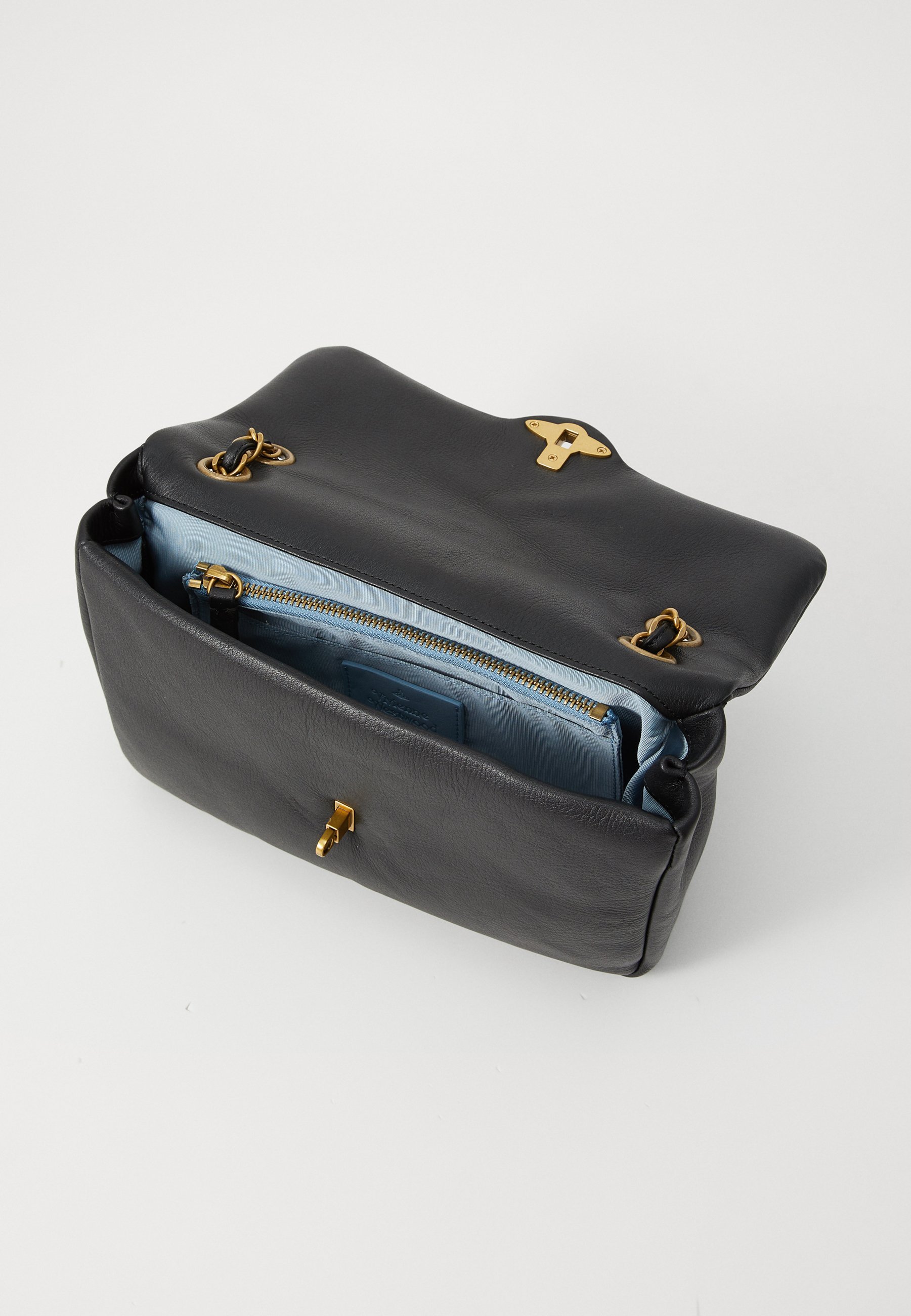 Vivienne Westwood ANITA CHAIN SHOULDER BAG - Geantă de mână - neagră
