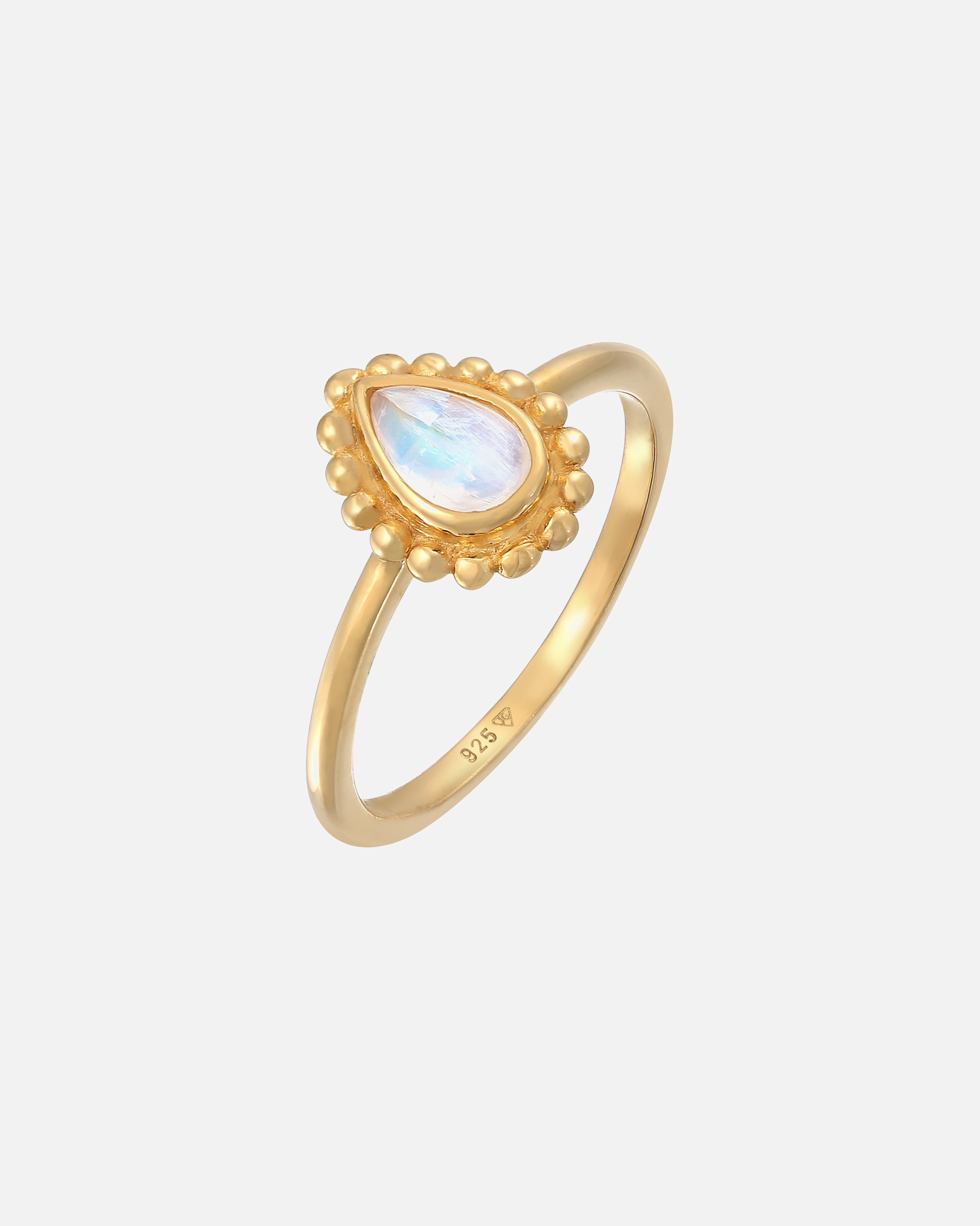 Elli Femmes goutte boules avec pierre de lune en argent sterling 925