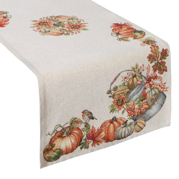 Gobelinowy Bieżnik Jesienny 100x40 cm Vintage Ozdoba