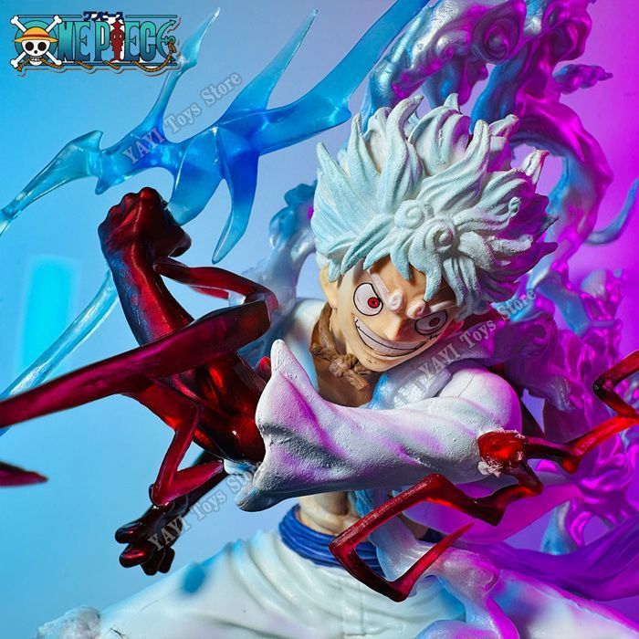 One Piece Anime Figure Monkey D. Luffy Gear 5 PVC Statue Action Figures 28cm