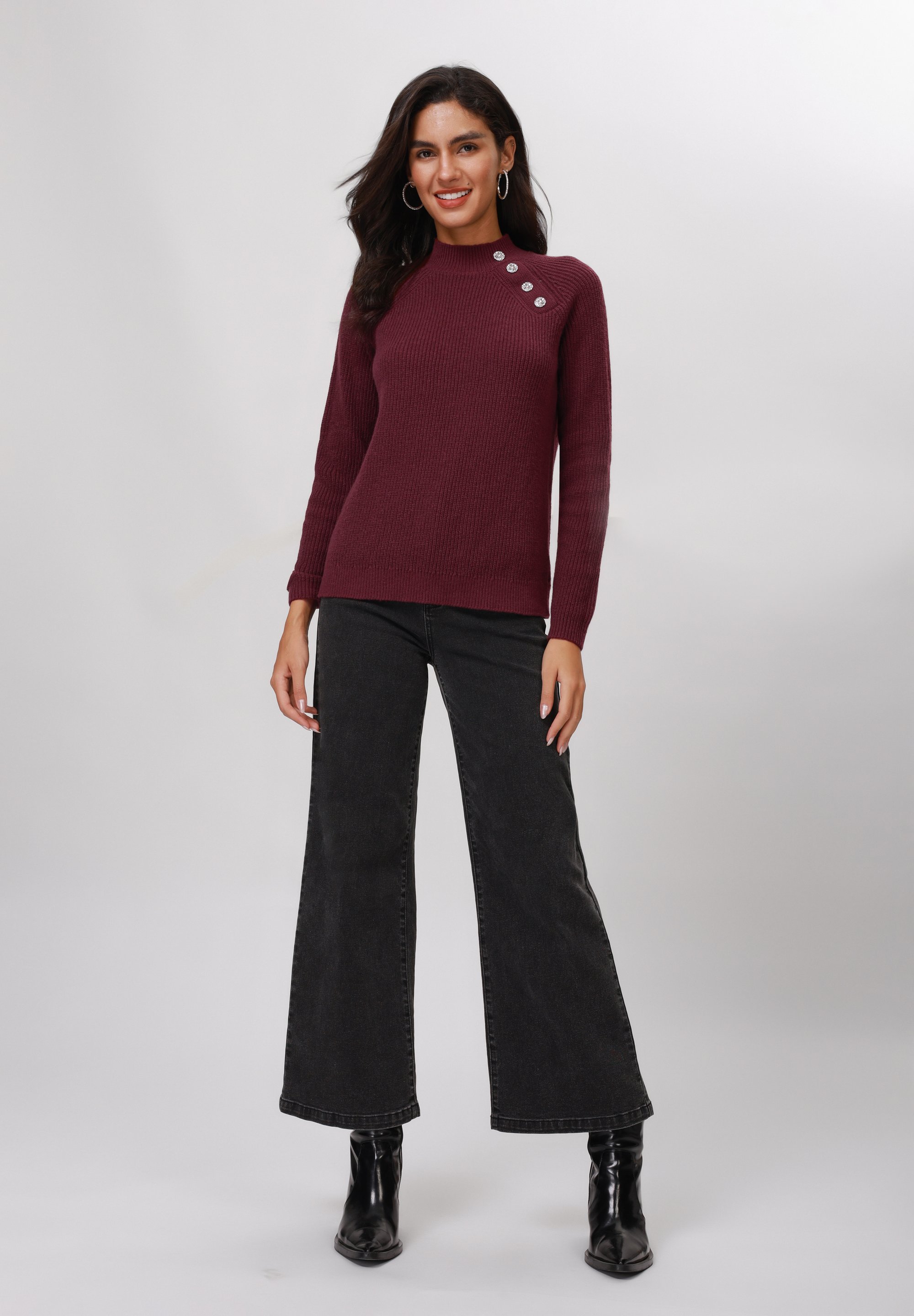 Pulover Anna Field - bordo