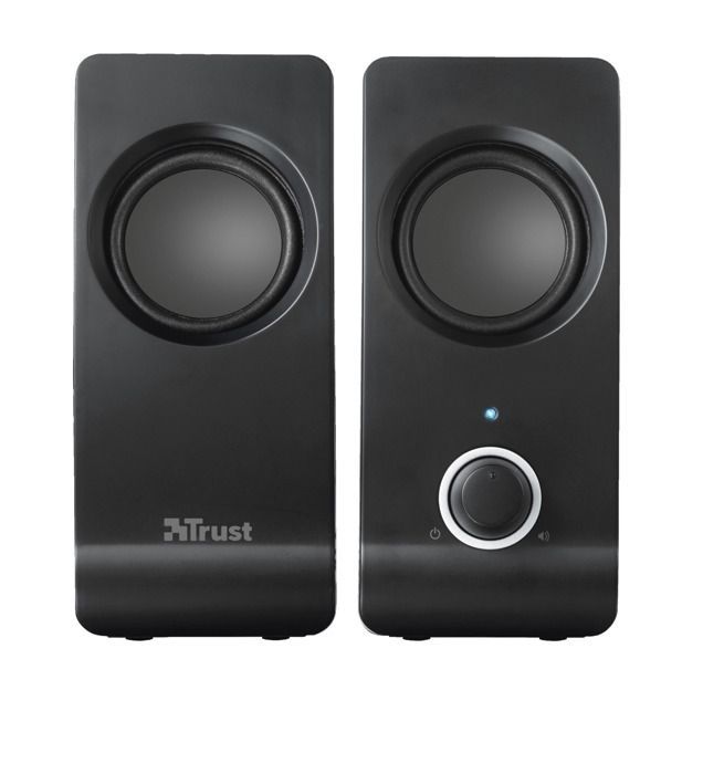 Altavoz para PC Trust Remo USB 2.0, 16W, USB, conector de 3,5 mm, para portátil, PC, altavoz de sobremesa, Plug & Play - Negro