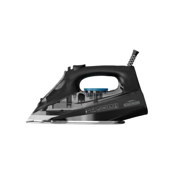 BLACK & DECKER - Fer à repasser -2800W - 45gr/mn - pressing 170gr/mn - bleu/noir - BXIR2805E