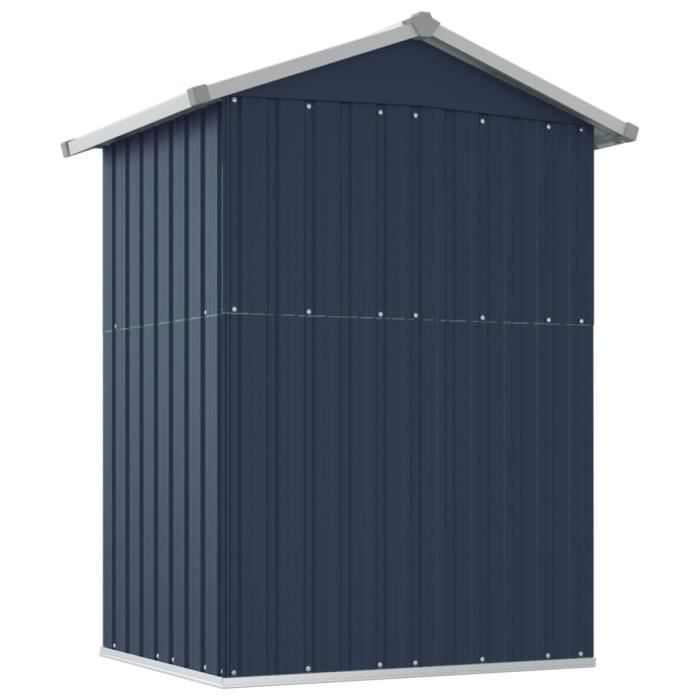 Zerodis Garden Shed Anthracite 126x97.5x177 cm Galvanized Steel LE647