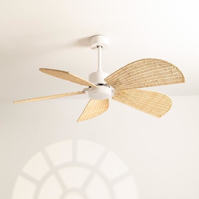 Ventilador de techo - Create - WIND RATTAN - Silencioso - 40W - Ø132cm