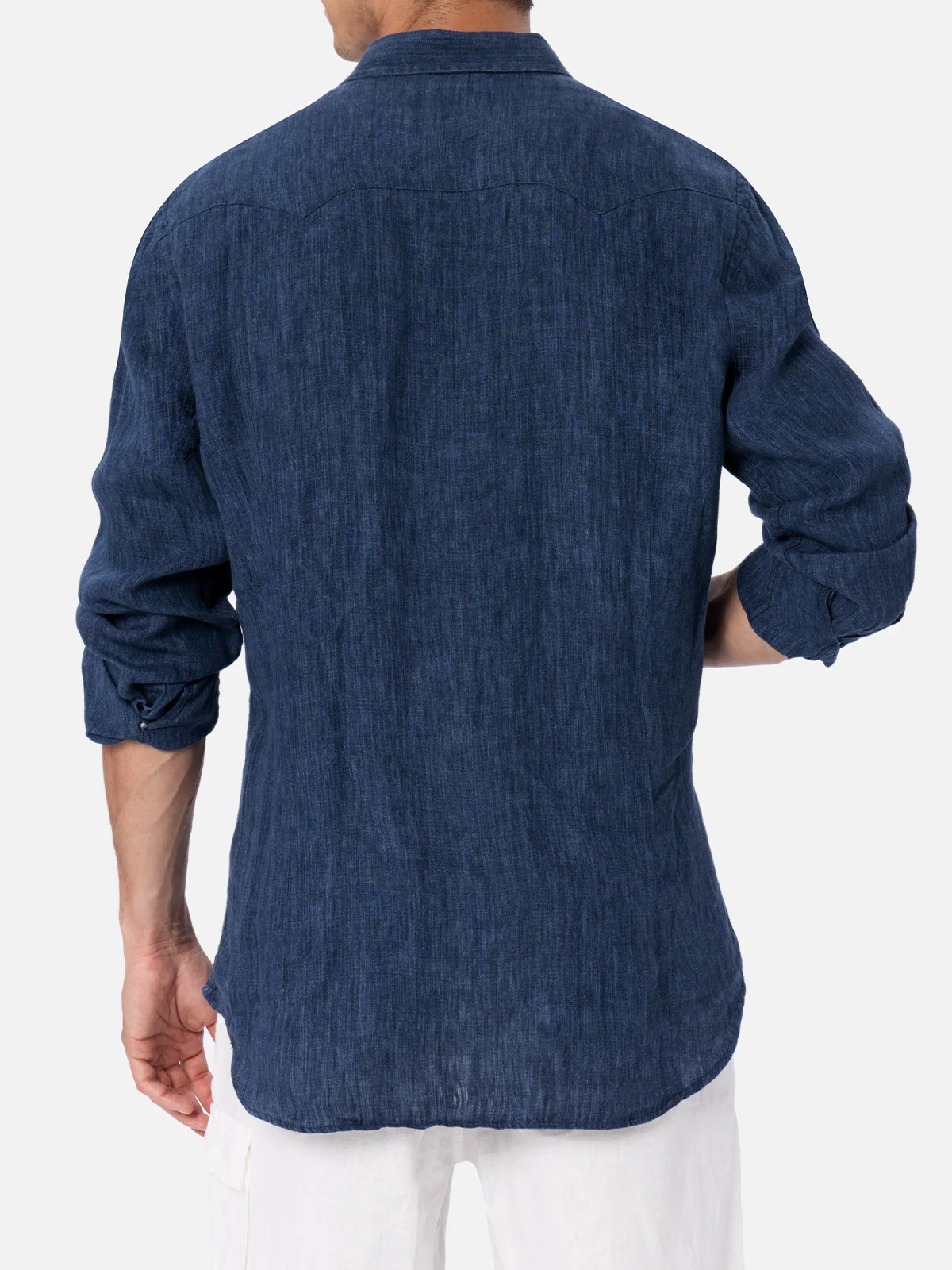 Greg Delave linnen denim overhemd voor heren