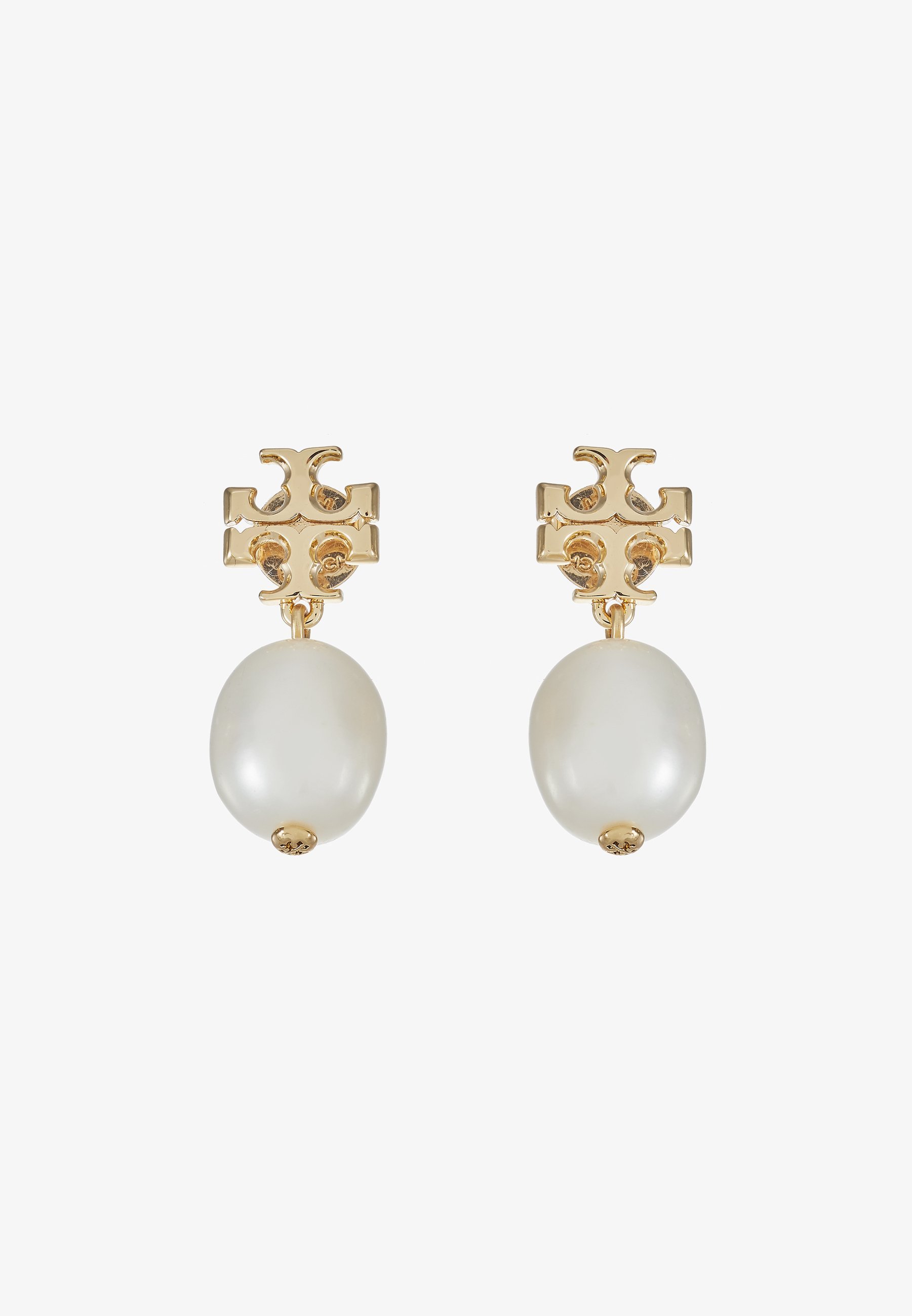 Tory Burch KIRA DROP EARRING - Oorbellen - goudkleurig/ivoor