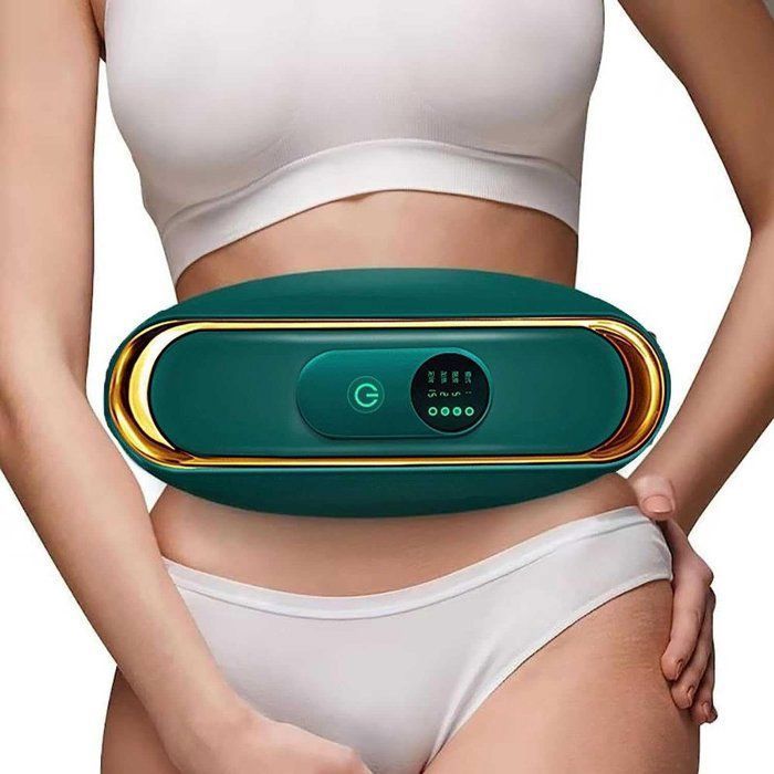 Massaggiatore addominale elettrico ricaricabile tramite USB, 3 modalità di funzionamento, brucia grassi e allevia il mal di schiena.