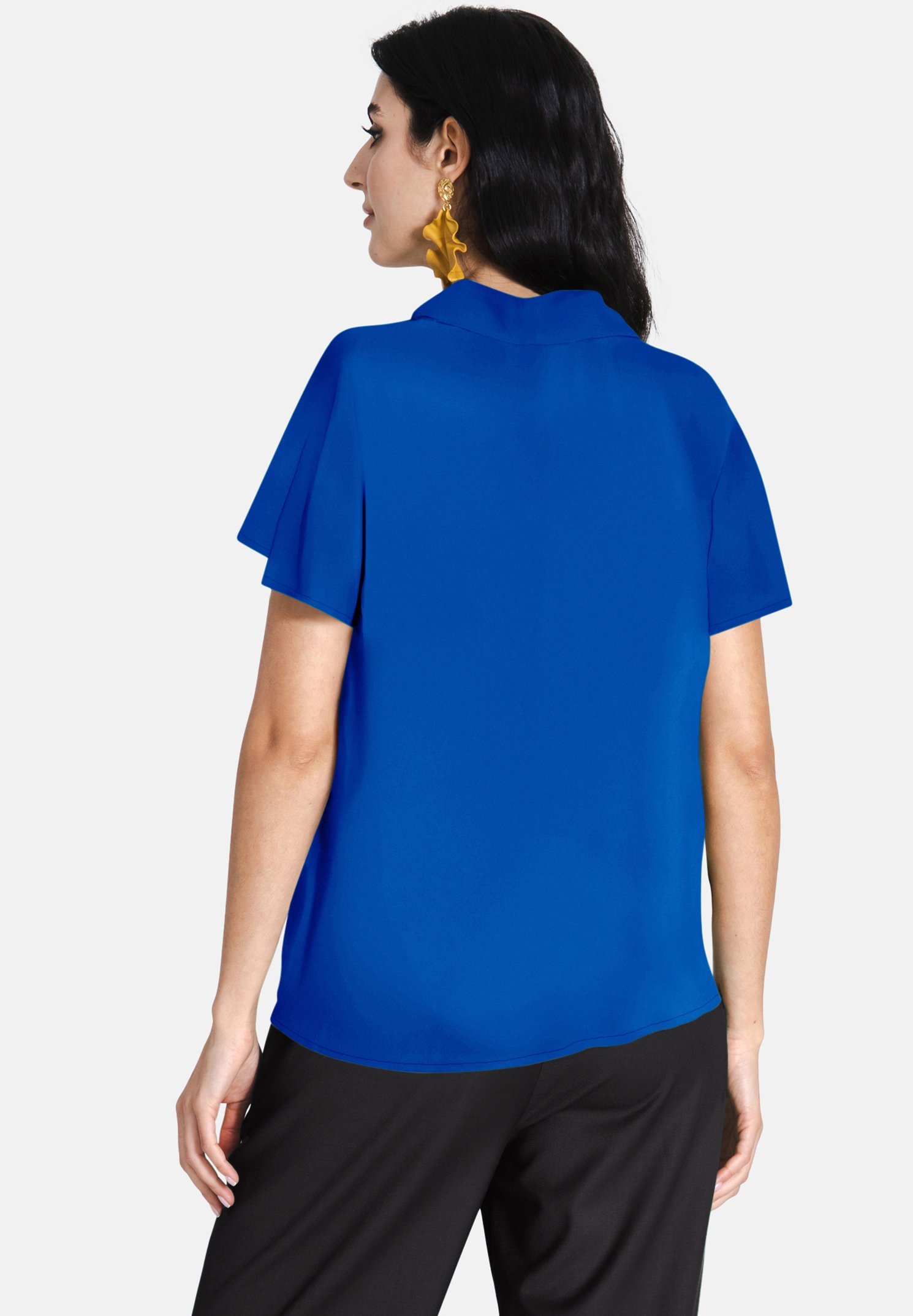 Jascha Stockholm gombos blúz - kobaltzöld