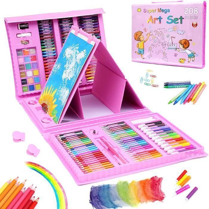 Lápis de cor - YIKXIULF - 208 unidades - Rosa - Estojo para colorir