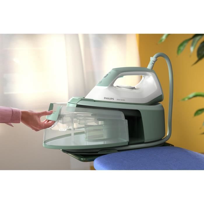 Plancha con generador de vapor - PHILIPS - PSG3010/70 - Serie 3000 - 6 bar - 1,4 L - Verde