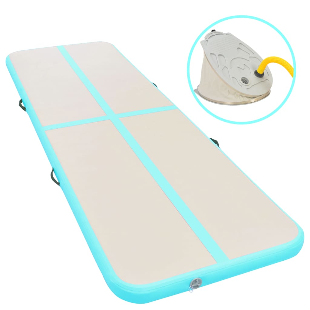 Nafukovací gymnastická podložka s pumpou Vidaxl 300x100x10 cm