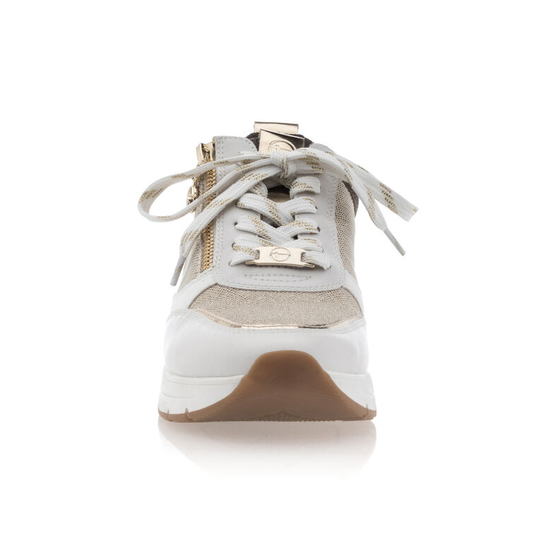 Zapatillas deportivas para mujer color beige.