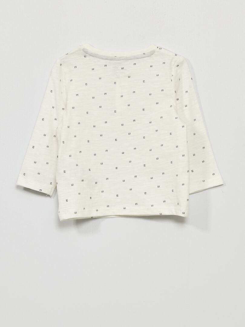 Camiseta de manga larga de punto - BLANCA
