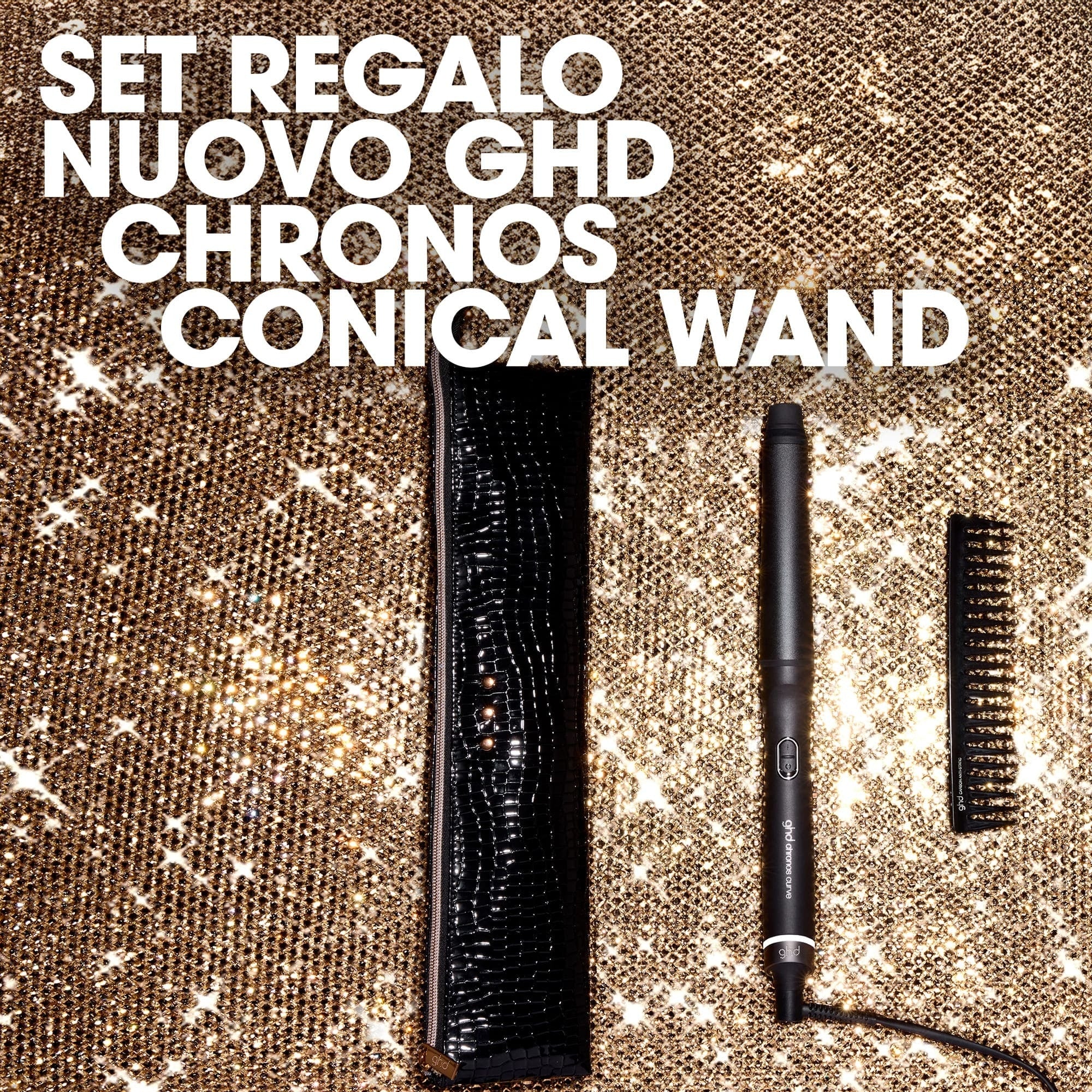Arricciacapelli chronos curve conical Gift Set - arricciacapelli professionale + detangling comb - Cofanetti per Capelli, Piastra Capelli, Spazzole