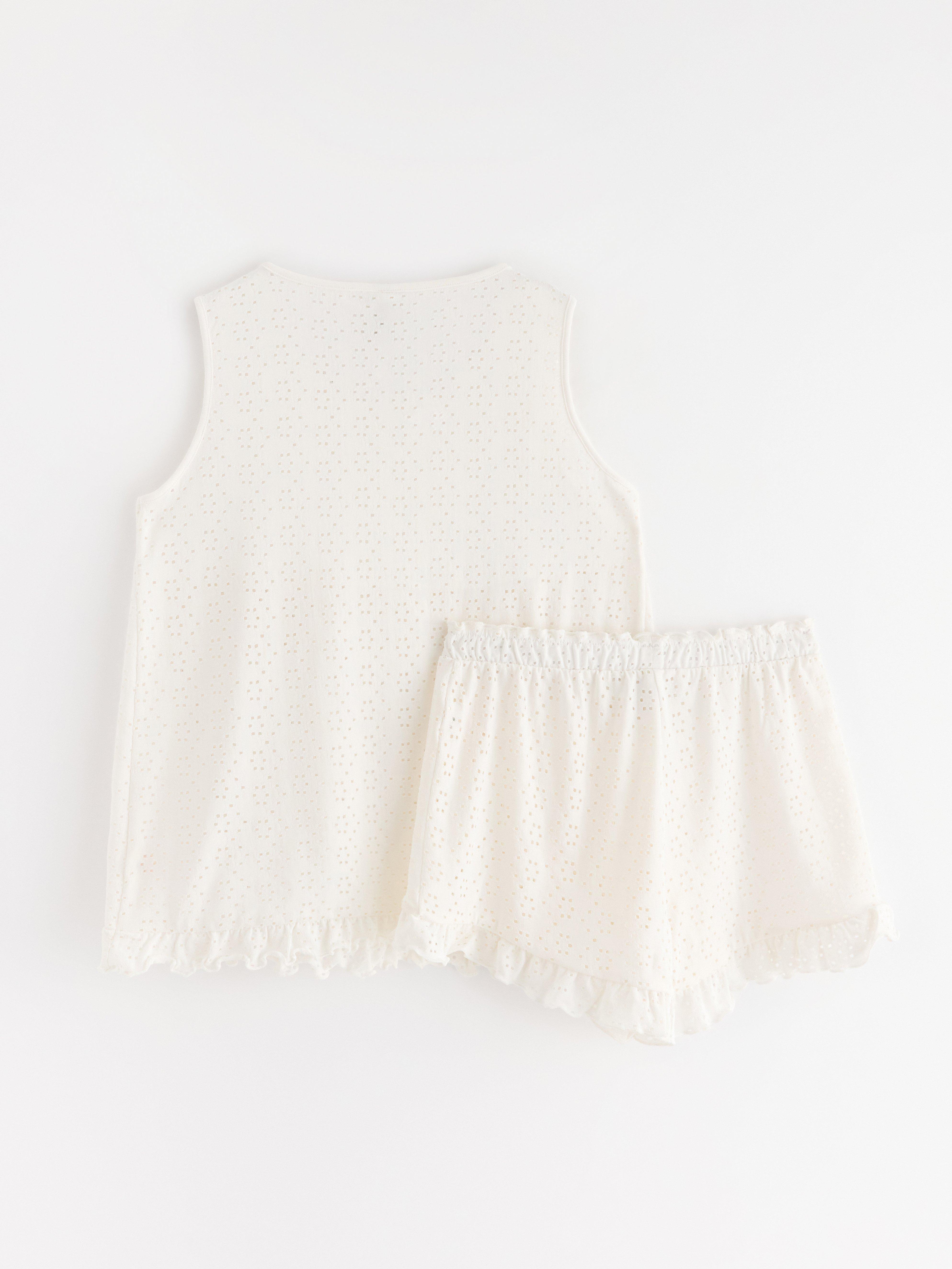 Pyjamasset Off White