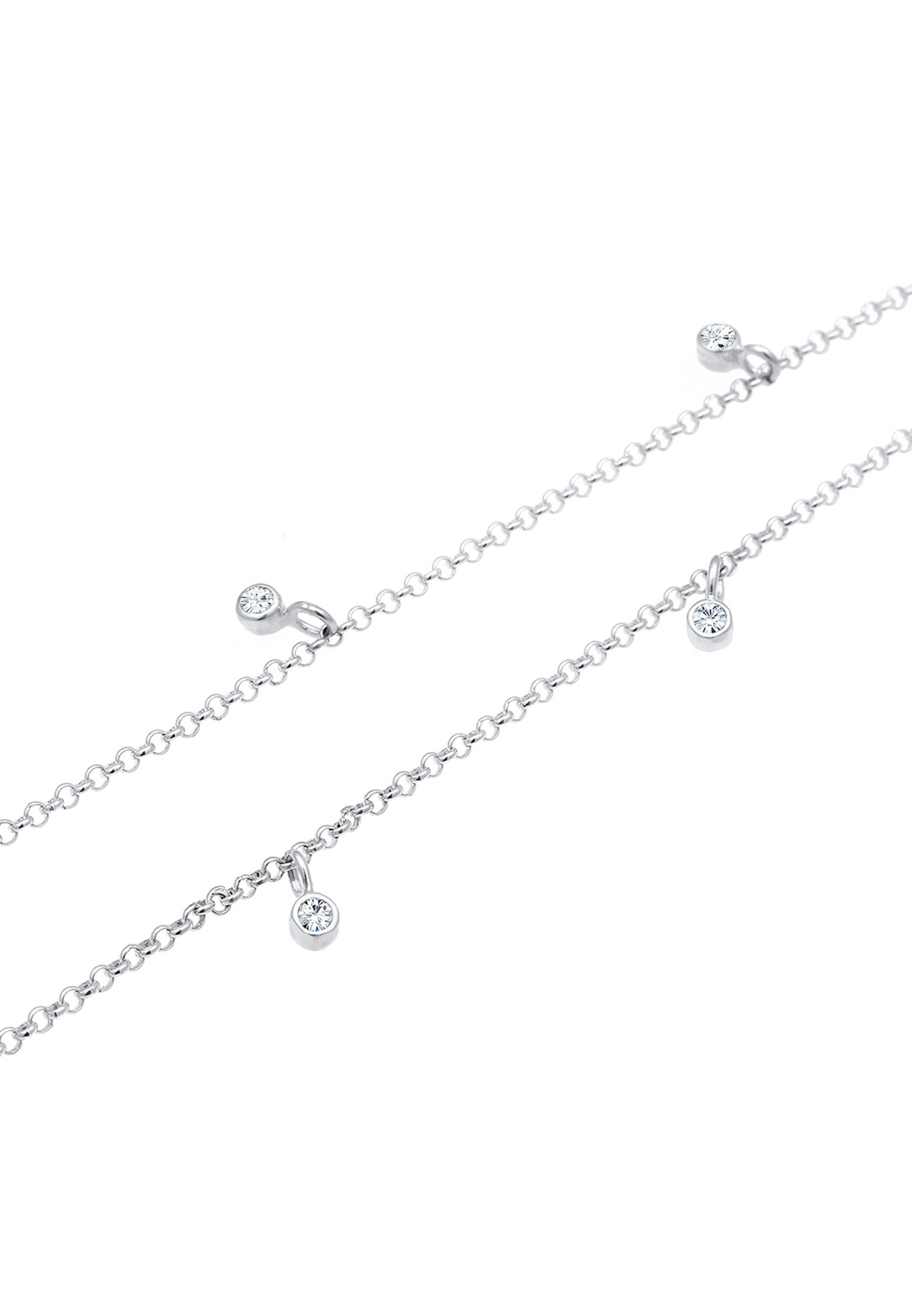 Elli Femmes Solitaire avec cristaux en argent sterling 925