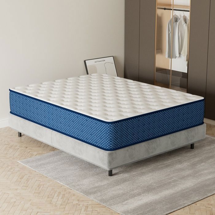 Colchón de 140x200 cm, 30 cm de grosor, firme, 7 zonas de confort con espuma viscoelástica adaptativa, reversible, soporte perfecto, DEWINNER