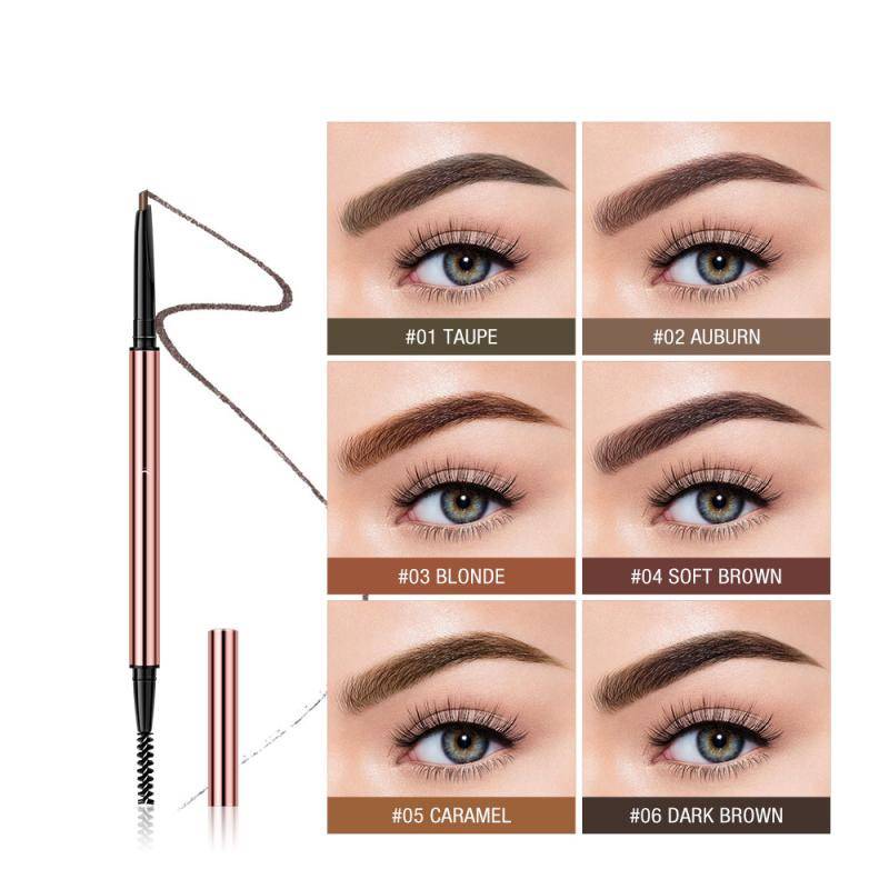 Crayon à sourcils triangulaire ultra-fin, 6 couleurs, waterproof, longue tenue, blond et brun, cosmétique femme TSLM1