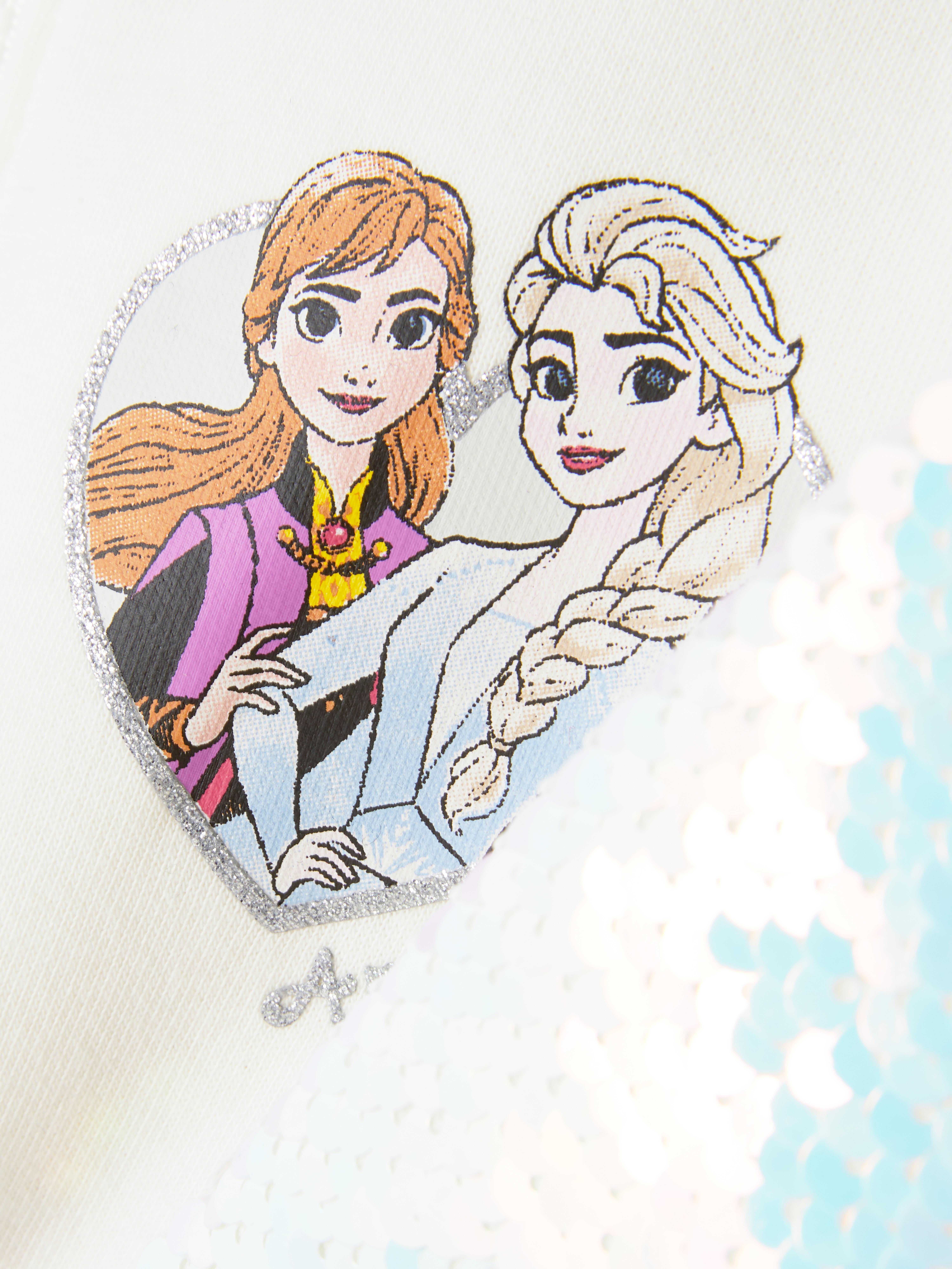 Hanorac cu fermoar și paiete Disney's Frozen Un hanorac cu fermoar și mâneci cu paiete Disney's Frozen