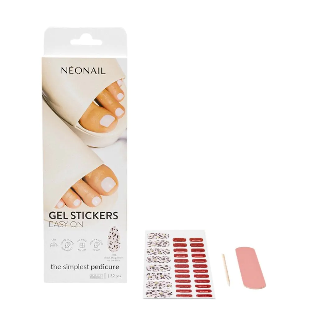 Neonail Gel Stickers Easy On Naklejki hybrydowe P01 20szt