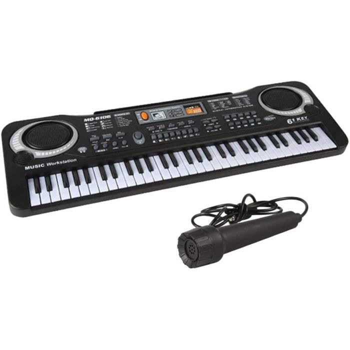 Órgano electrónico portátil para niños con 61 teclas y micrófono, teclado de juguete de simulación de piano [403]