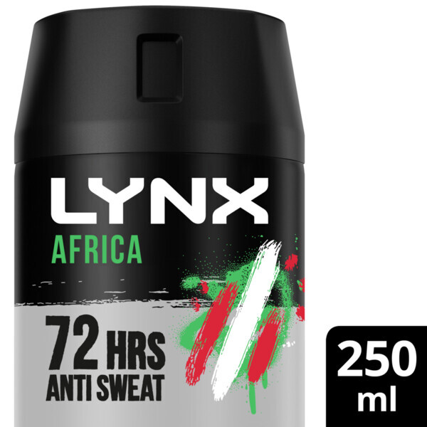 Lynx Antiperspirant Deodorant Aerosol Afrika 250ml