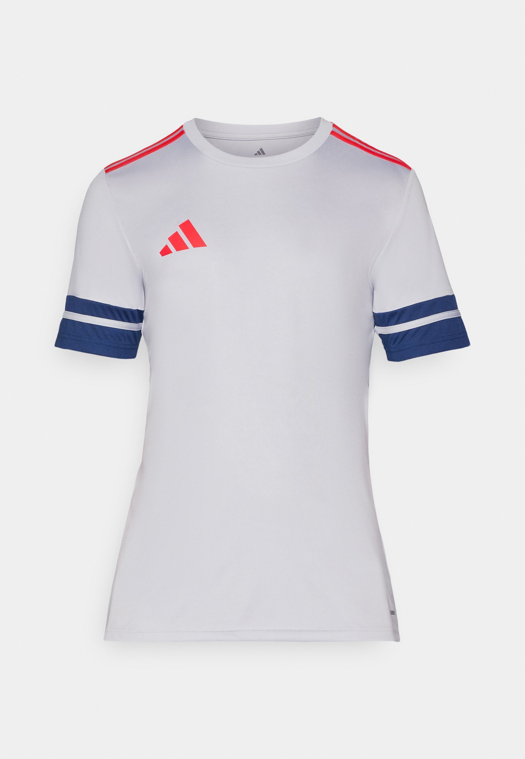 adidas Performance SQUADRA25 JERSEY MET KORTE MOUWEN - Sport T-shirt - Glory Grey/Team Navy Blue/Pure Ruby