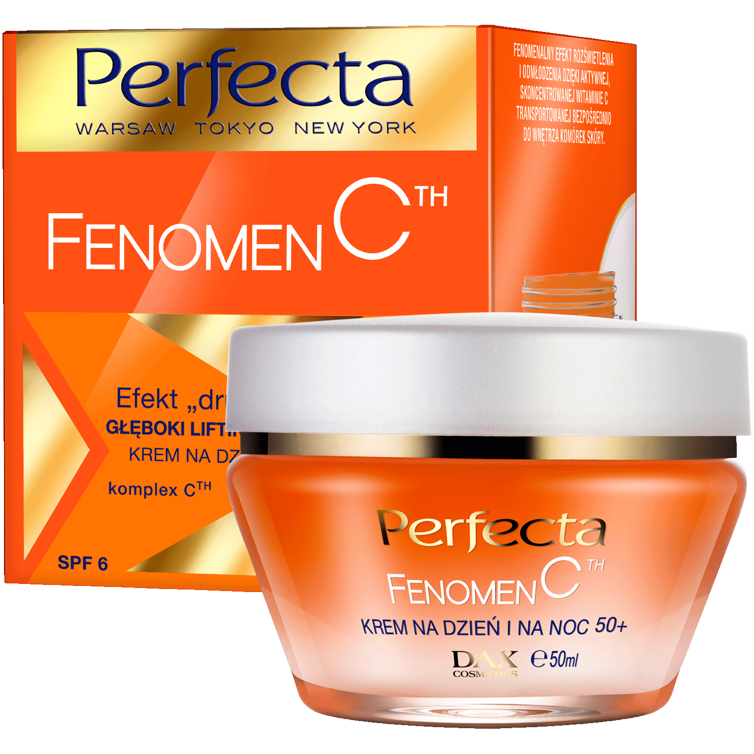 Perfecta lyftande och återfuktande ansiktskräm för dag och natt 50+ 50ml Fenomen C
