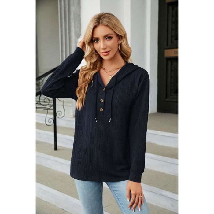 Pull Femme - INSFITY - Tricot Couleur Unie - Manches Longues Confortable