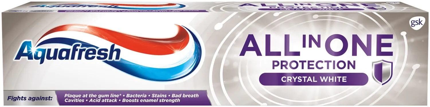 Aquafresh All in One Protection Crystal White Pasta do zębów