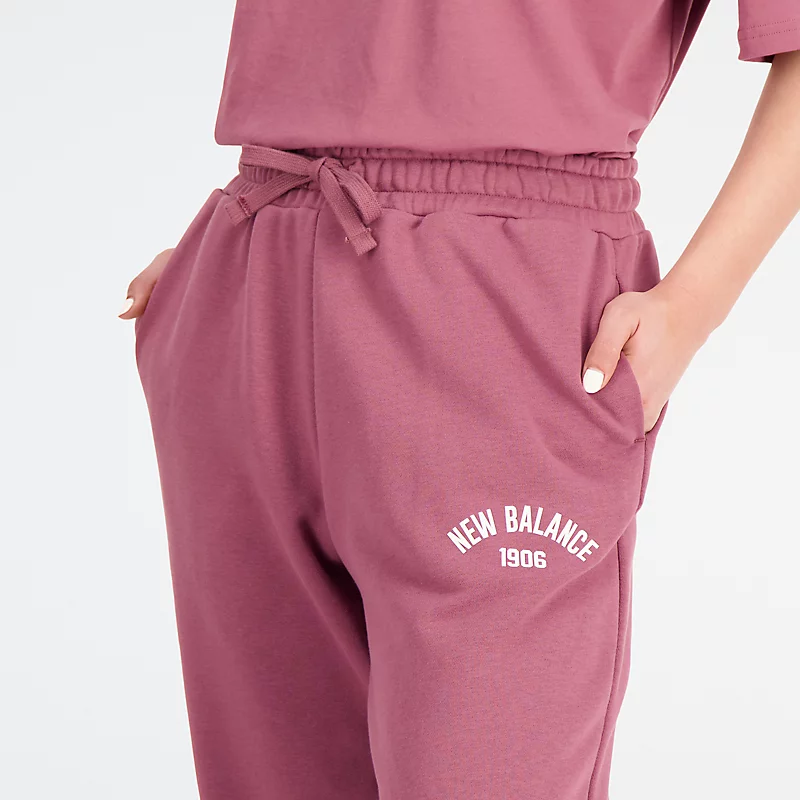 Flísové kalhoty Femme Essentials Varsity – seprané vínové